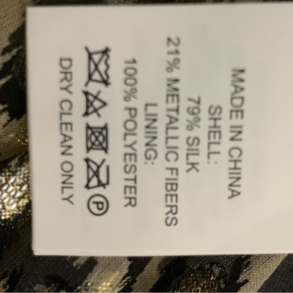 Kate Spade Silk Leopard Print Clipped Metallic Dot Blouse Tie Neck Size L - Picture 6 of 9